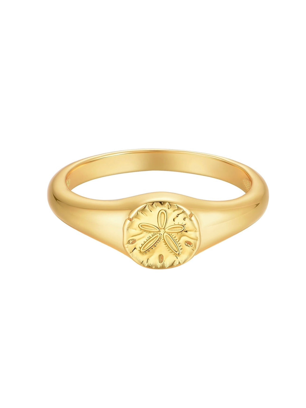 Malakai The Label Sand Dollar Ring in 18k Gold in Single