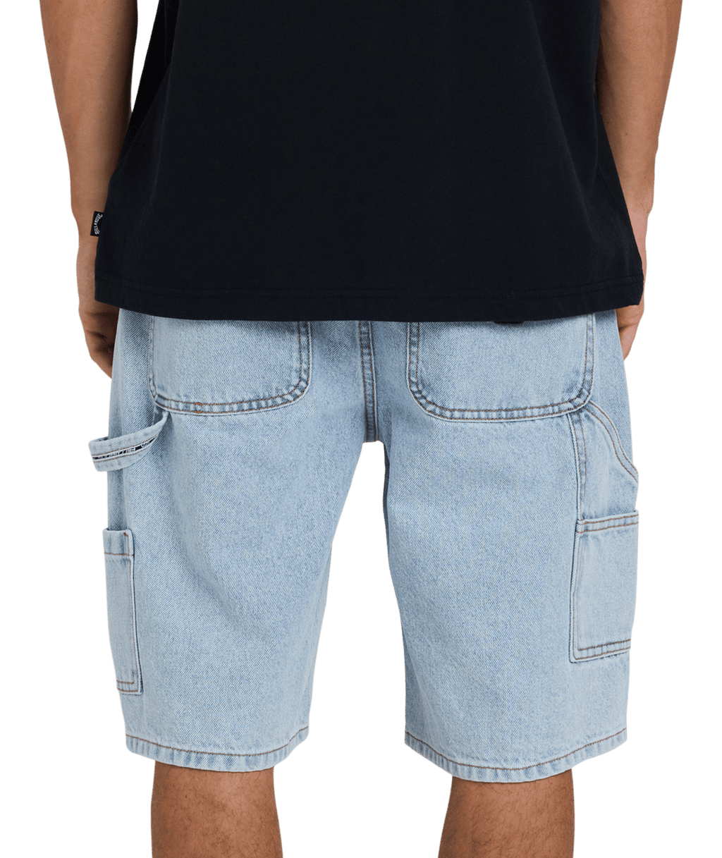 Billabong Mens Bad Dog Workwear Denim Shorts in Washed Indigo