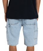 Billabong Mens Bad Dog Workwear Denim Shorts in Washed Indigo
