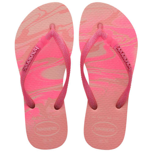Havaianas Kids Glitter PINK MANGO in Pink Mango