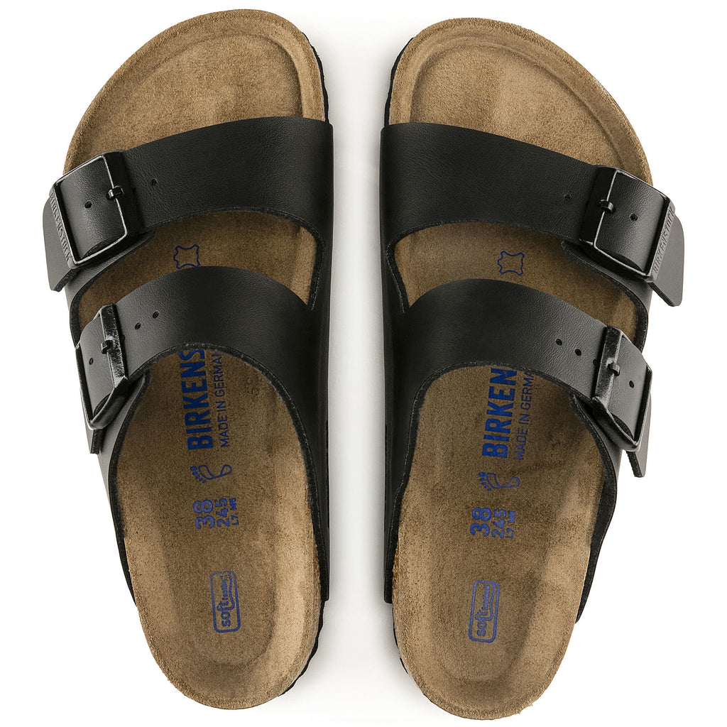 Birkenstock Arizona SFB Black Birko-Flor Regular in Black