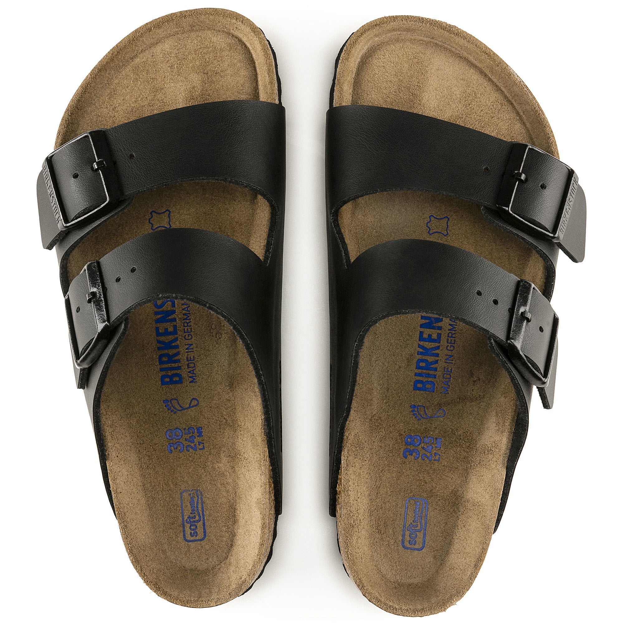Birkenstock Arizona SFB Black Birko-Flor Regular in Black