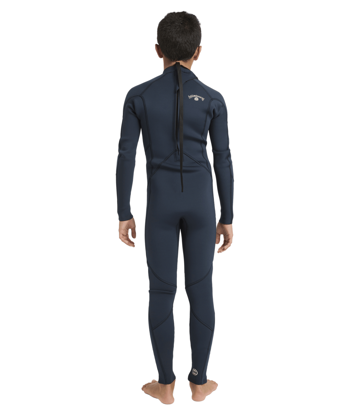 Billabong Boys 8-16 3/2 mm Absolute Back Zip Flatlock Steamer Wetsuit in Navy