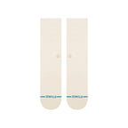 Stance ICON ORGANIC CREW SOCKS - WHITE in CANVAS