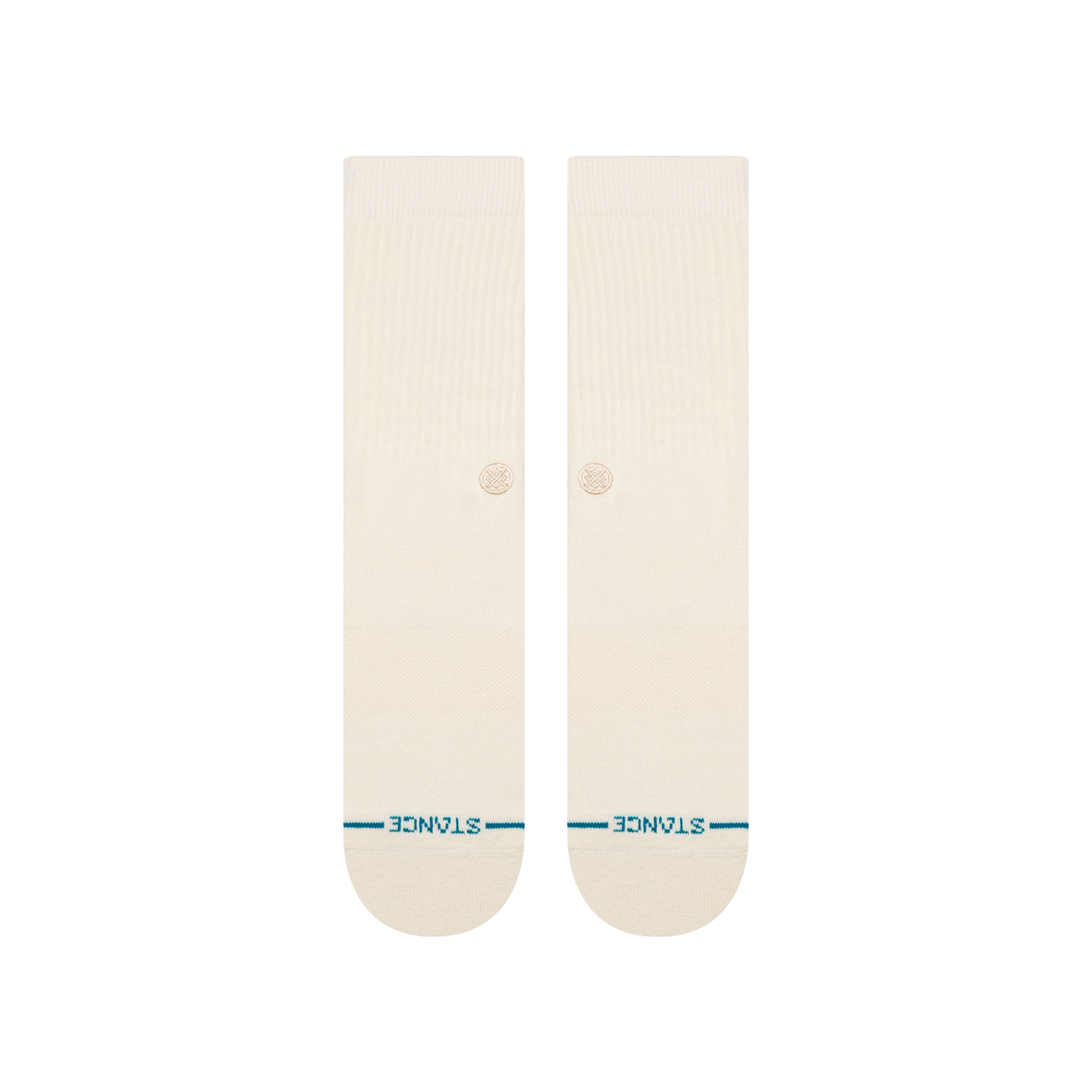 Stance ICON ORGANIC CREW SOCKS - WHITE in CANVAS