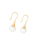 MiKi Jewellery Round Pearl Drop Gold in Default Title