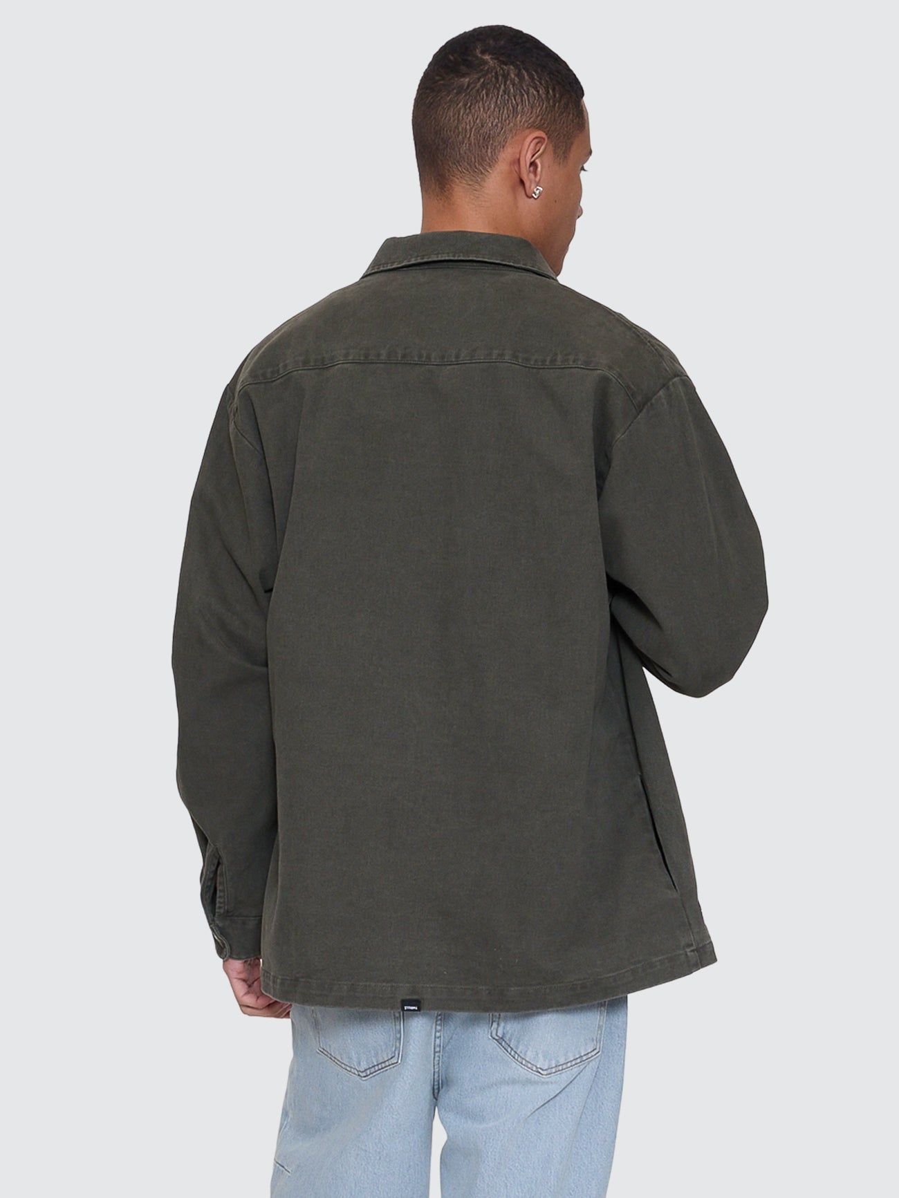 Thrills Co Against All Odds Cropped Overshirt - Oil Green in Oil Green