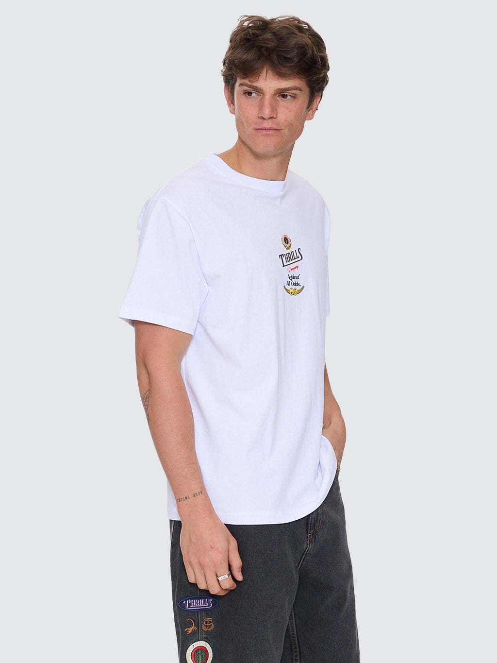Thrills Co Against All Odds Merch Fit Tee - White in White