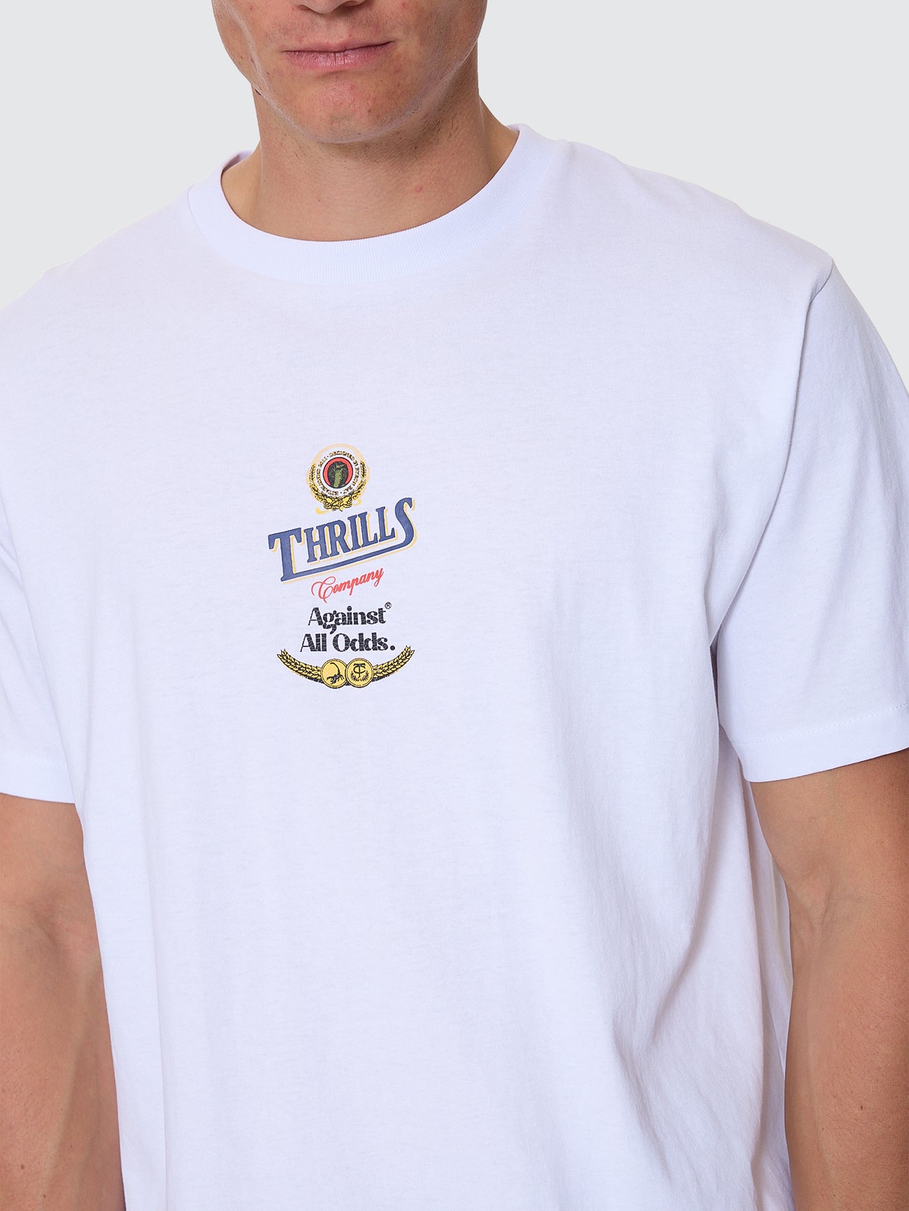 Thrills Co Against All Odds Merch Fit Tee - White in White
