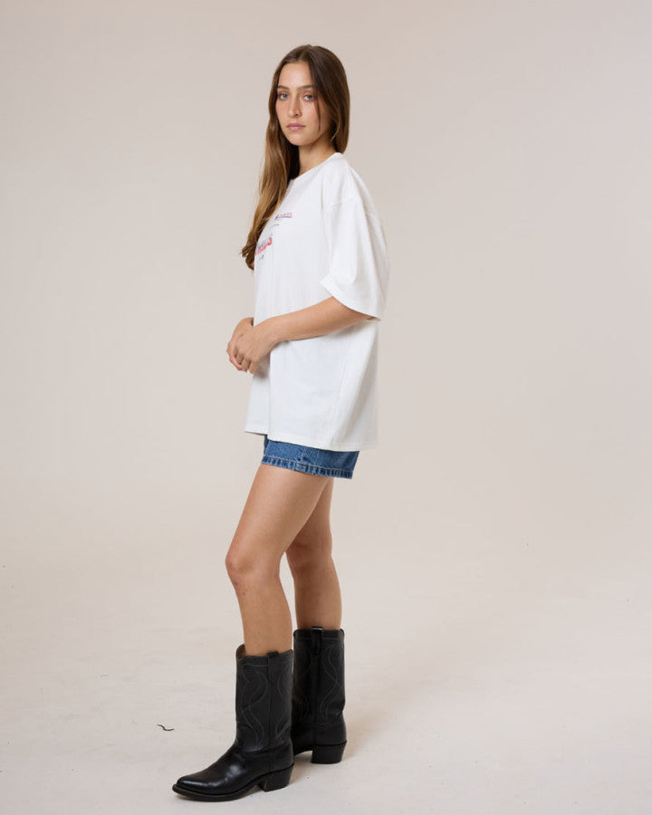 Thrills Anarchy In Paradise Oversized Tee - Dirty White in Dirty White