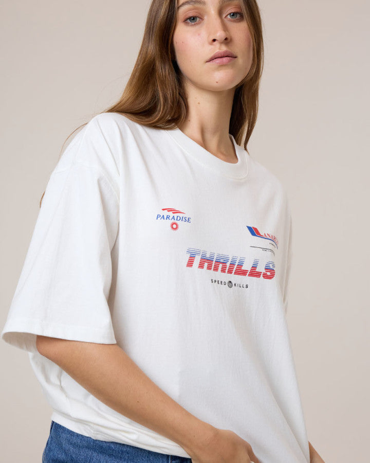 Thrills Anarchy In Paradise Oversized Tee - Dirty White in Dirty White