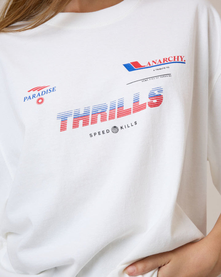 Thrills Anarchy In Paradise Oversized Tee - Dirty White in Dirty White