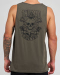 The Mad Hueys Anchor Skull | Tank in CHARCOAL