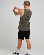 The Mad Hueys Anchor Skull | Tank in CHARCOAL