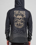 The Mad Hueys Anchor Skull | Upf 50+ Hooded Mask Fishing Jersey in OLIVE