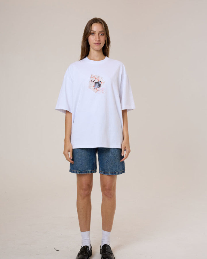 Thrills Appreciation Oversized Tee - White in White