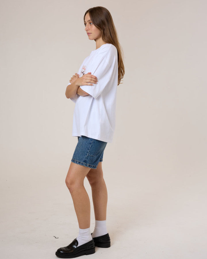 Thrills Appreciation Oversized Tee - White in White