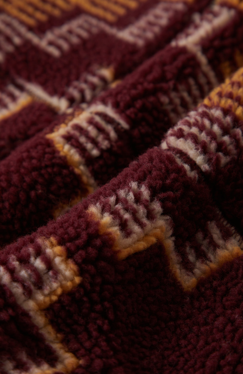 Brixton Arctic Fleece Mock Neck Jkt in LIGHT CABERNET