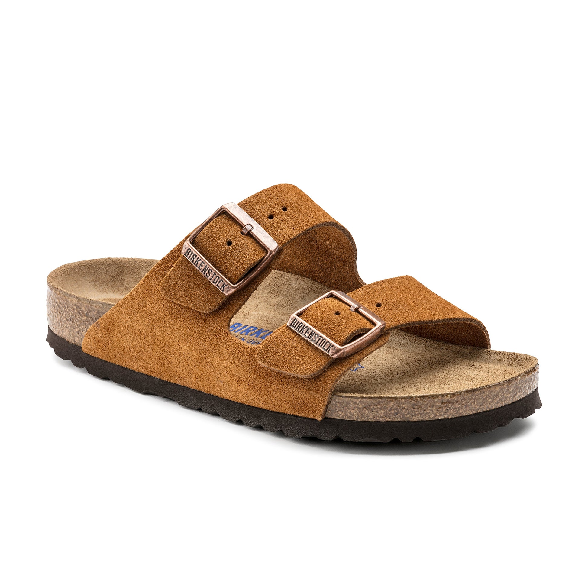 Birkenstock Arizona Sfb Mink Suede Leather Narrow in Arizona Sfb Mink