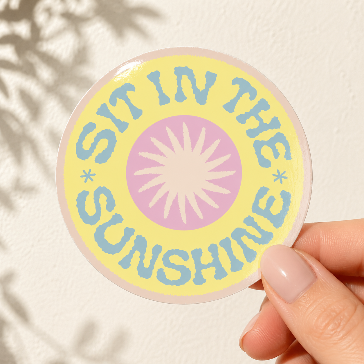 Sunshine sticker | Retro vinyl sticker | Coastal sticker