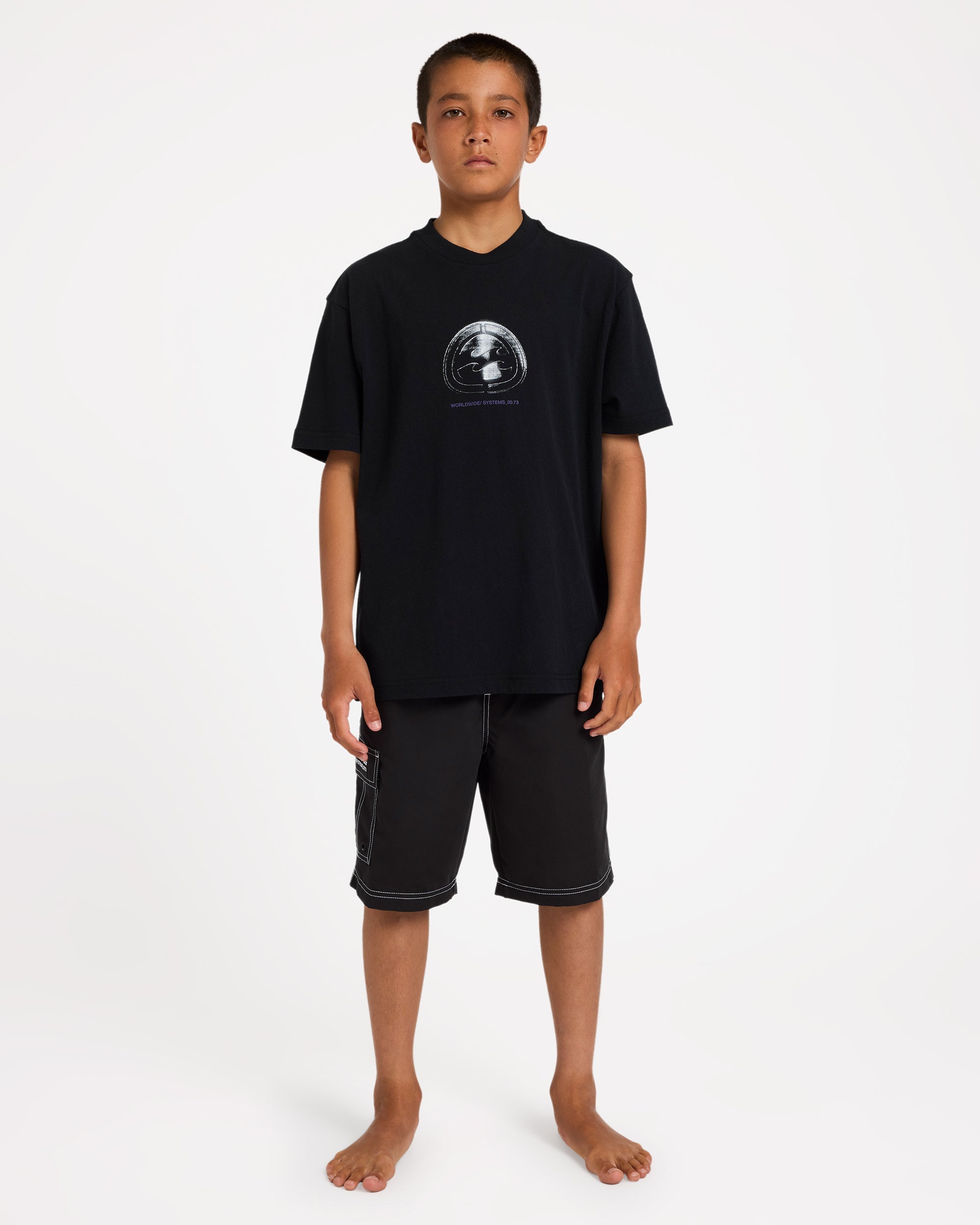 Billabong Boys 8-16 Throw On Boardshorts in Black
