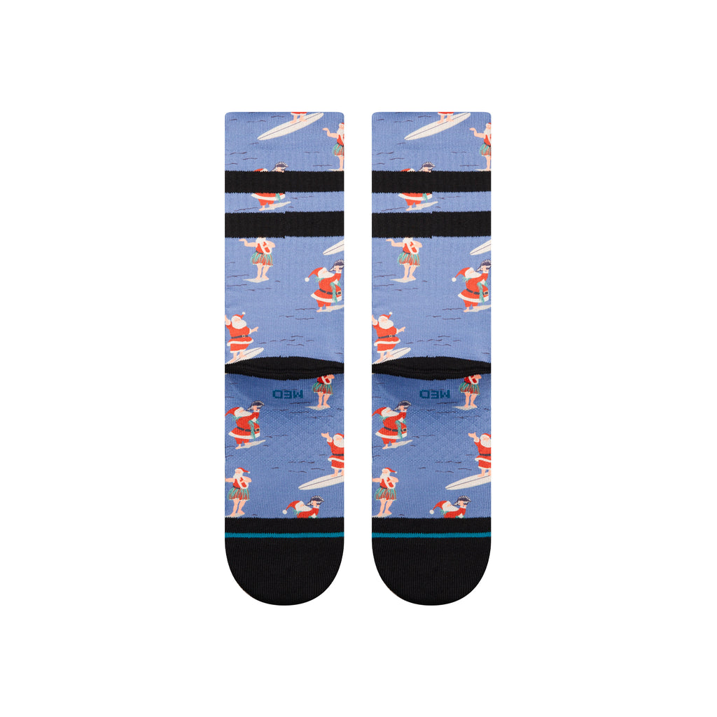 Stance SURFING SANTA CREW SOCKS in BLUE