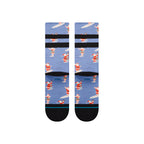Stance SURFING SANTA CREW SOCKS in BLUE
