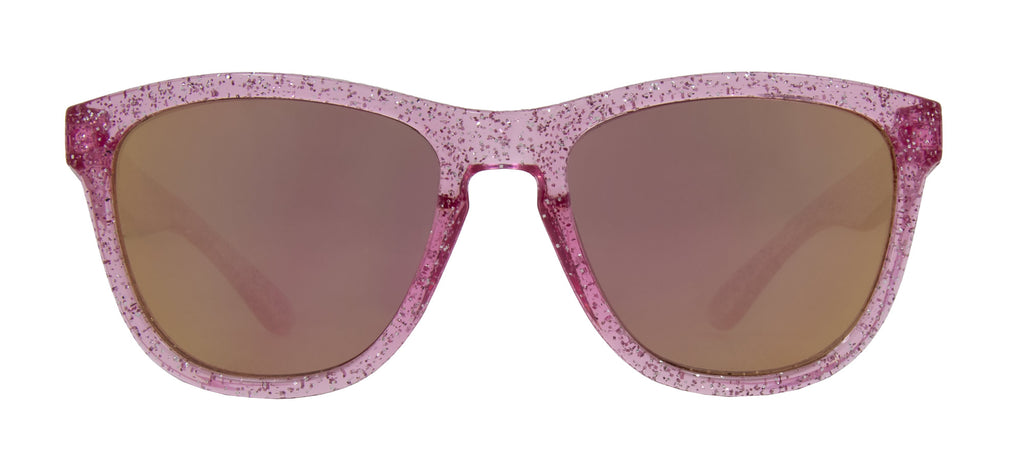 Carve Cali Junior - Kids Crystal Pink Glitter Frame with Grey with Pink Iridium Lens in Single