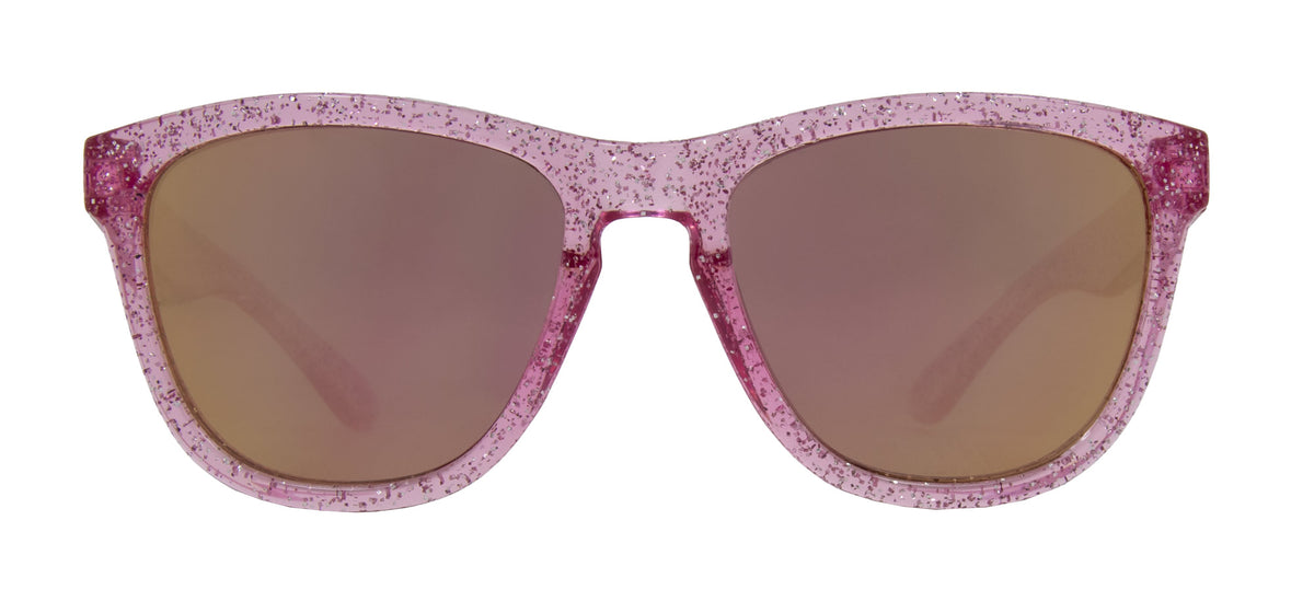 Carve Cali Junior - Kids Crystal Pink Glitter Frame with Grey with Pink Iridium Lens in Single