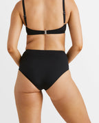 Billabong Womens Sol Searcher Hi Retro Bikini Bottom in Black Pebble