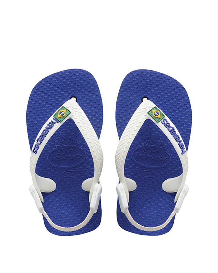 Havaianas Baby Brazil Logo Marine Blue in Blue