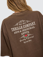 Thrills Co Banner Of Strength Oversized Tee - Cocoa in Cocoa