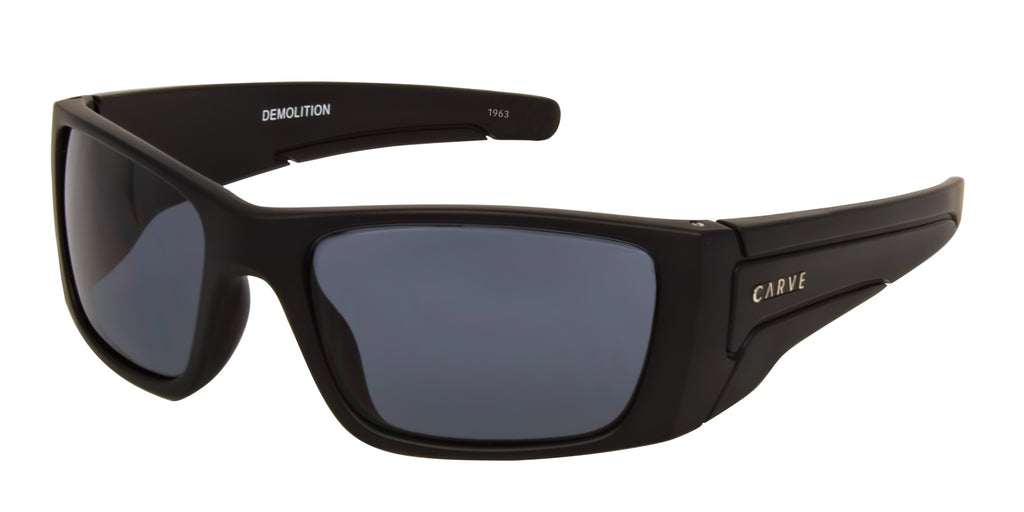 Carve Demolition - Matt Black Frame with grey Polarized Lens in Single