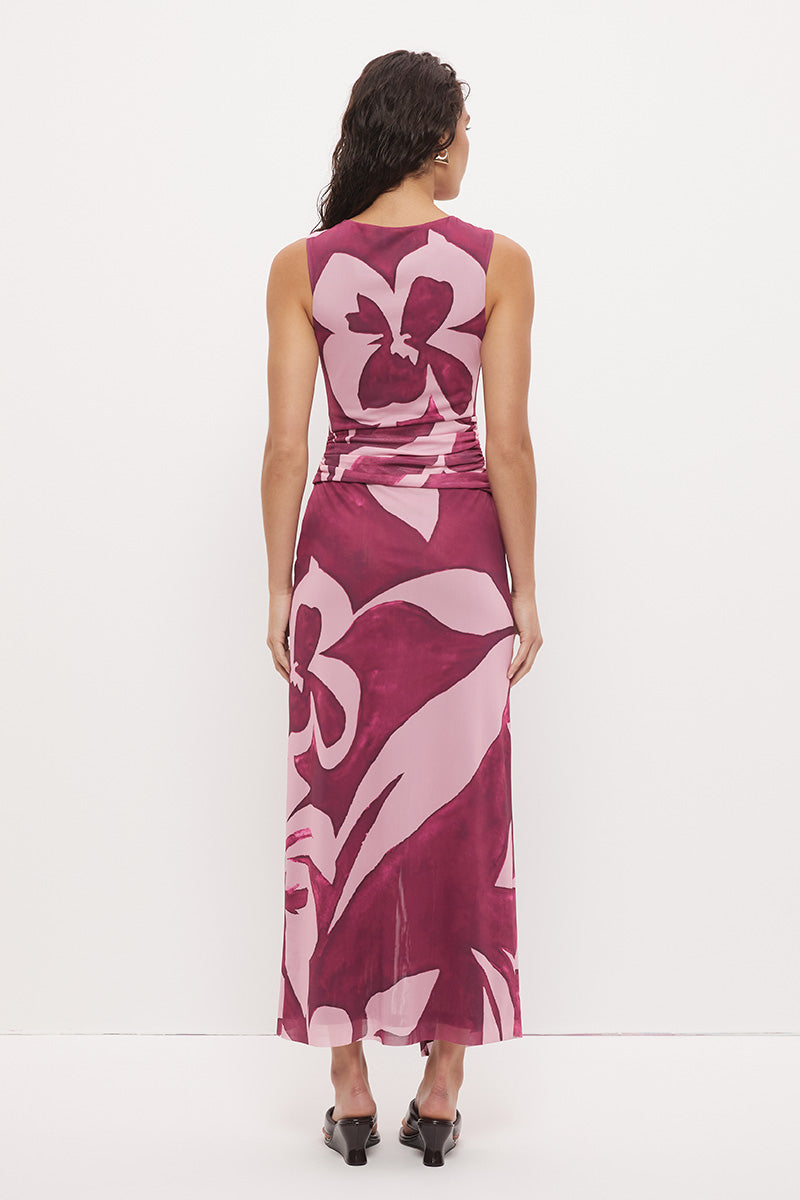 Mon Renn Peta Sleeveless Maxi Dress Painterly Floral in PAINTERLY FLORAL