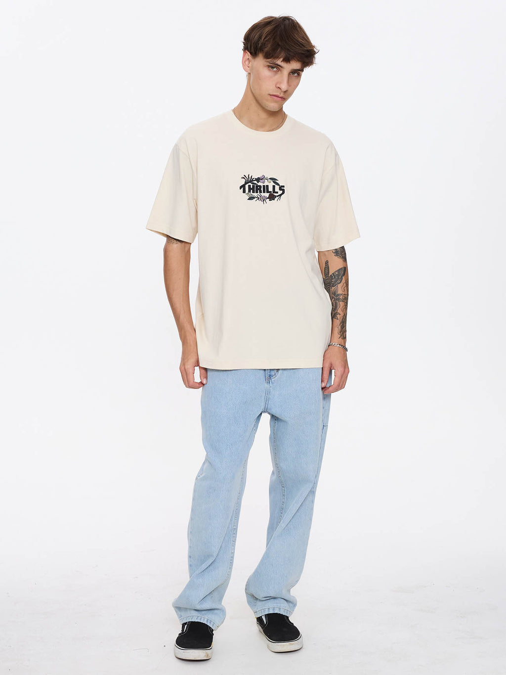 Thrills Co Beauty Around Us Oversize Fit Tee - Unbleached in Unbleached