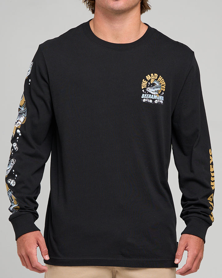 The Mad Hueys Beeramundi | Ls Tee - Black in BLACK