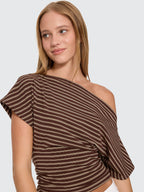 Thrills Co Best Of Luck Demi Top - Cocoa in Cocoa