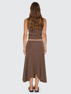 Thrills Co Best Of Luck Sienna Midi Skirt - Cocoa in Cocoa
