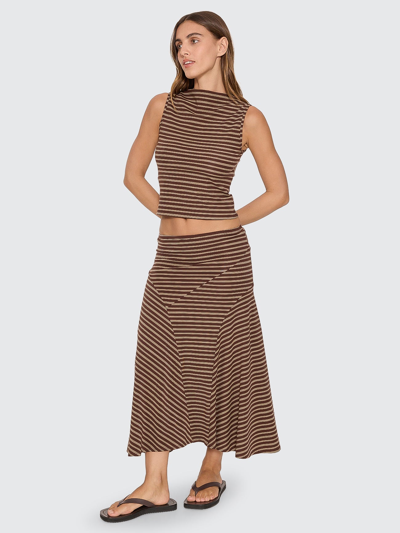 Thrills Co Best Of Luck Tank - Cocoa in Cocoa