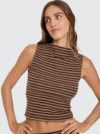 Thrills Co Best Of Luck Tank - Cocoa in Cocoa