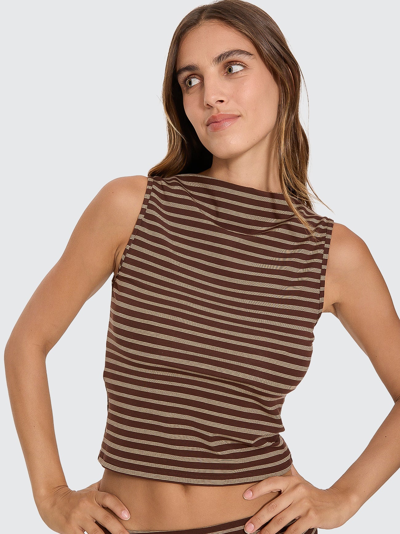 Thrills Co Best Of Luck Tank - Cocoa in Cocoa