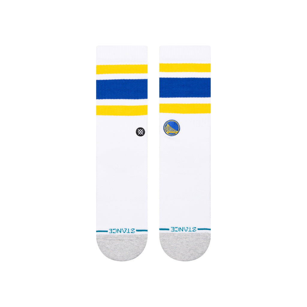 Stance TUBE GOLDEN STATE WARRIORS CREW SOCKS in WHITE