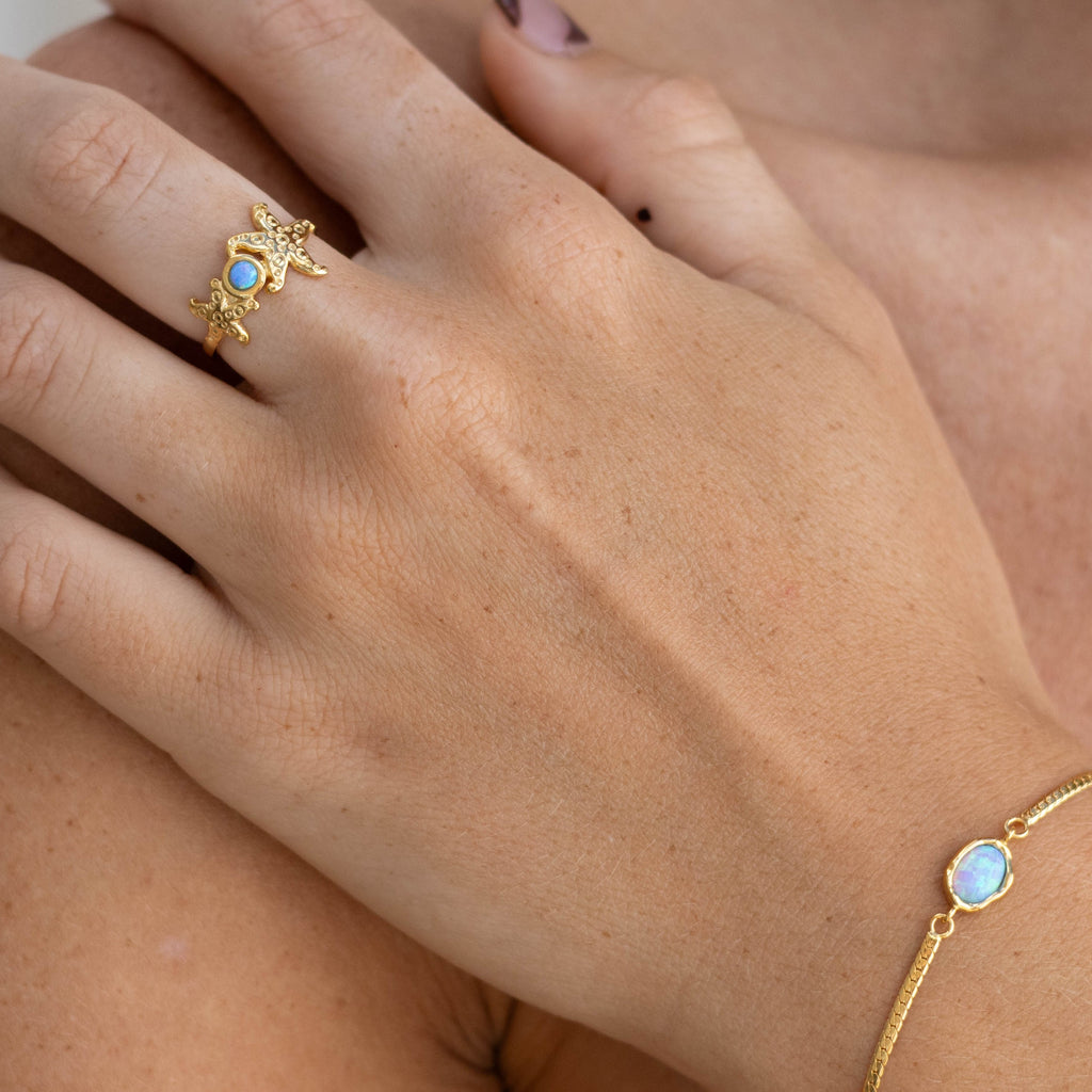 MiKi Jewellery Seastar Gold Ring in Single