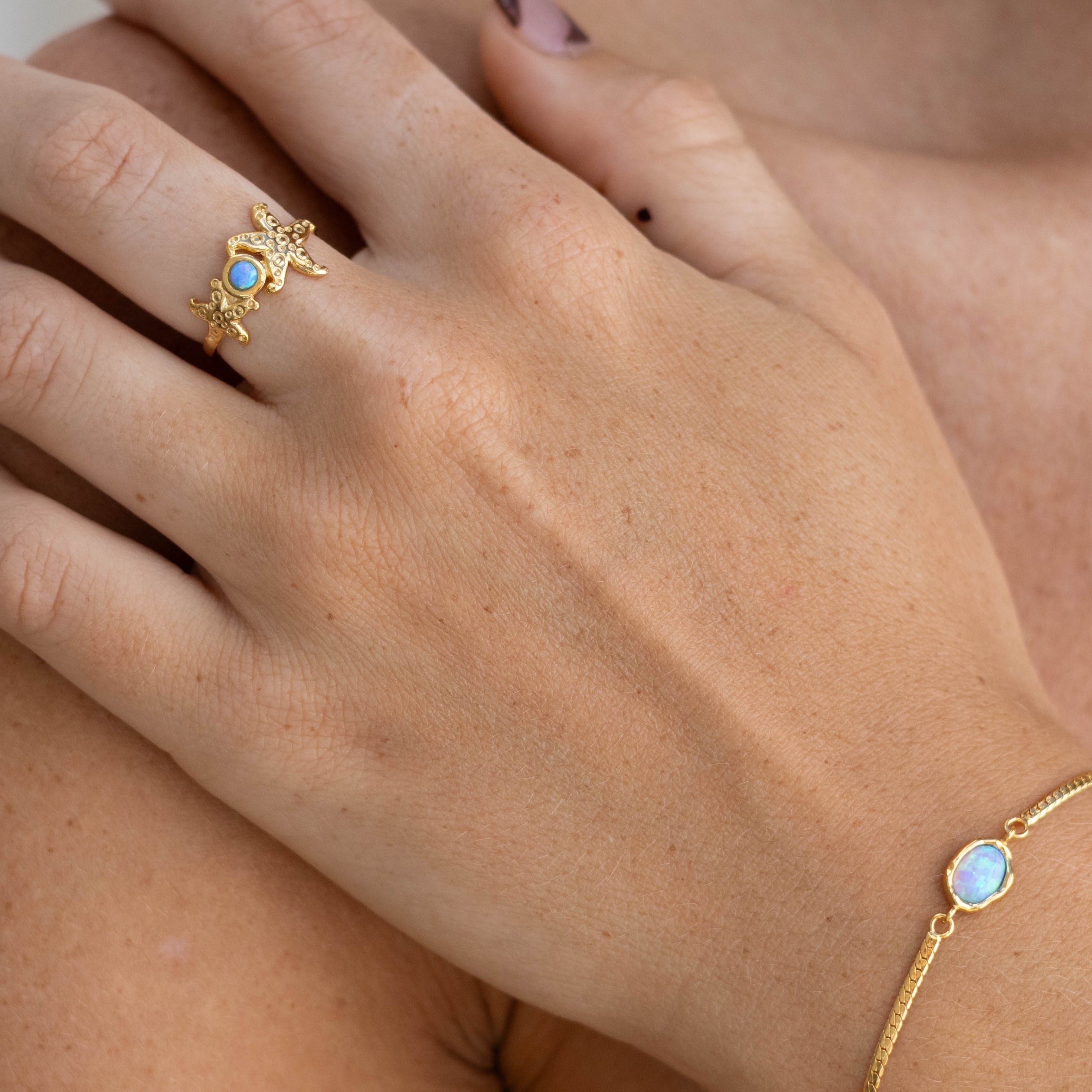 MiKi Jewellery Seastar Gold Ring in Single
