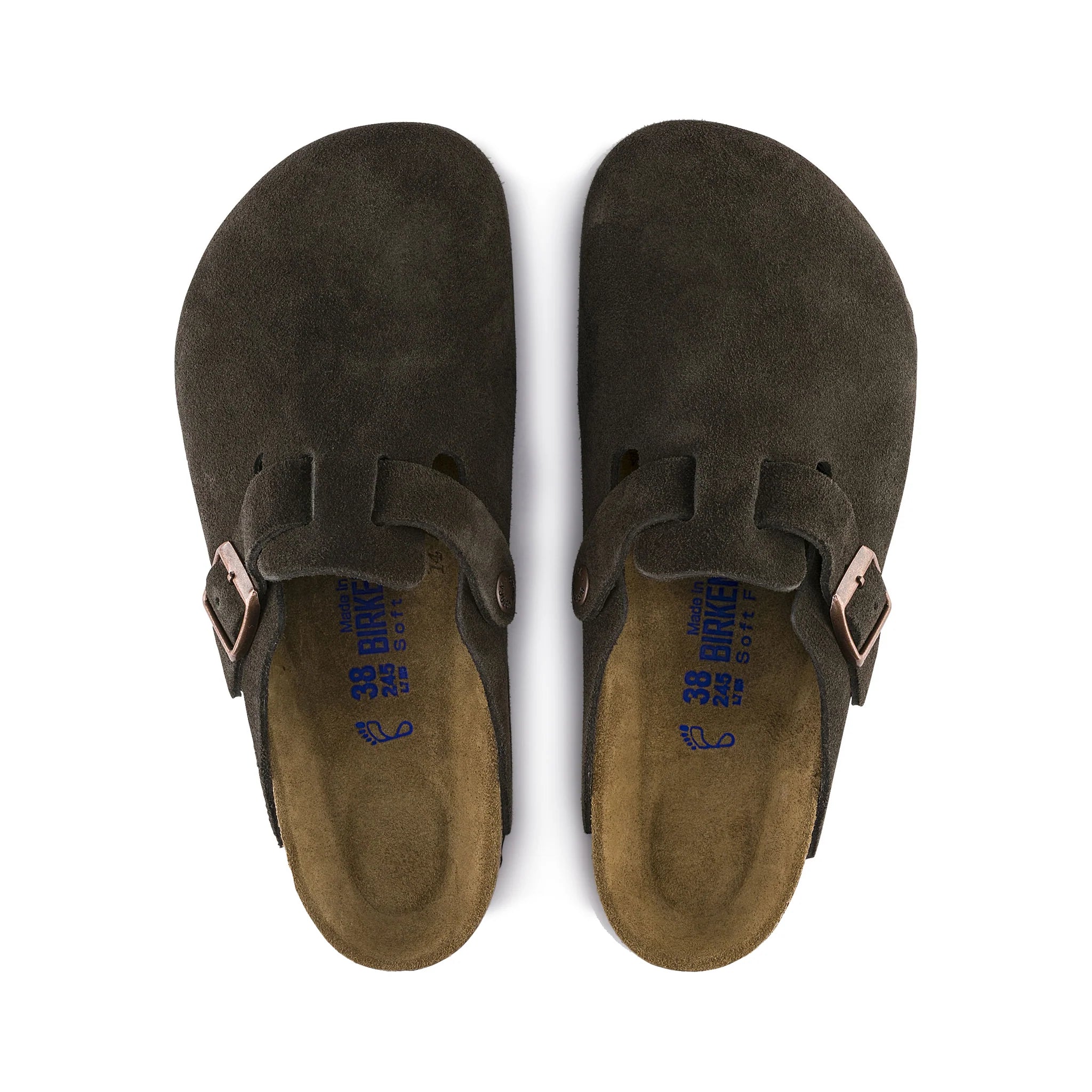 Birkenstock Boston Sfb Mocca Suede Leather Regular
