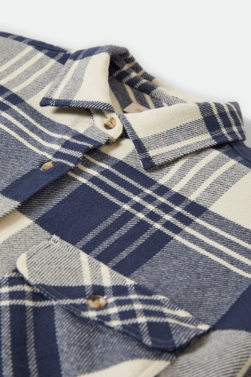 Brixton Bowery W Classic Flannel in AZURE BLUE/WHITECAP PLAID