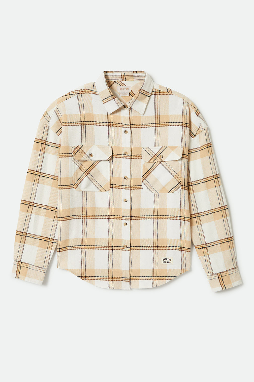 Brixton Bowery W Classic Flannel in AZURE BLUE/WHITECAP PLAID