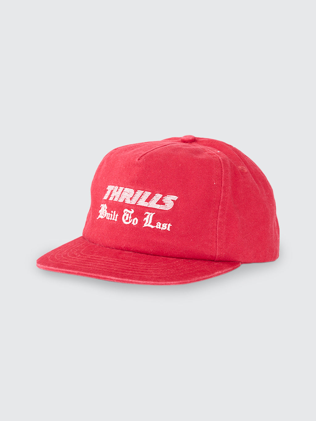 Thrills Co Built To Win 5 Panel Cap - Racing Red in Racing Red