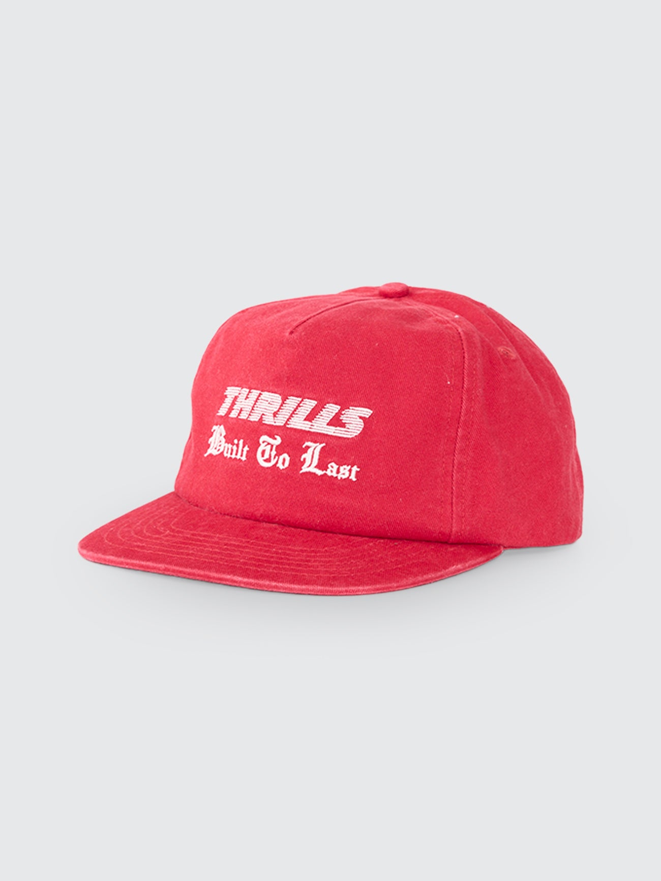 Thrills Co Built To Win 5 Panel Cap - Racing Red in Racing Red
