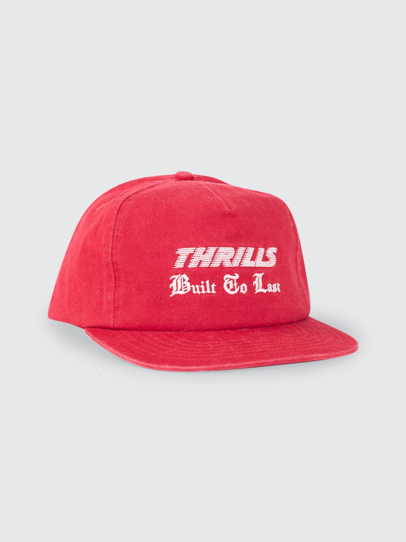 Thrills Co Built To Win 5 Panel Cap - Racing Red in Racing Red
